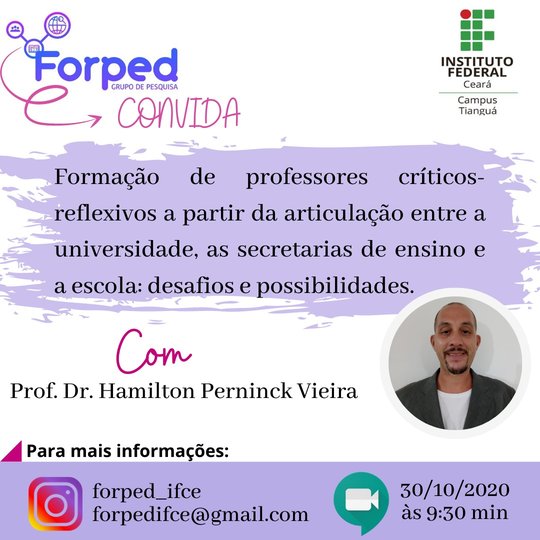 #11084 Grupo de Pesquisa FORPED promoverá encontro
