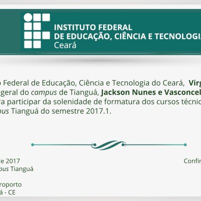 #11198 Tianguá realizará solenidade de formatura dos Cursos Técnicos