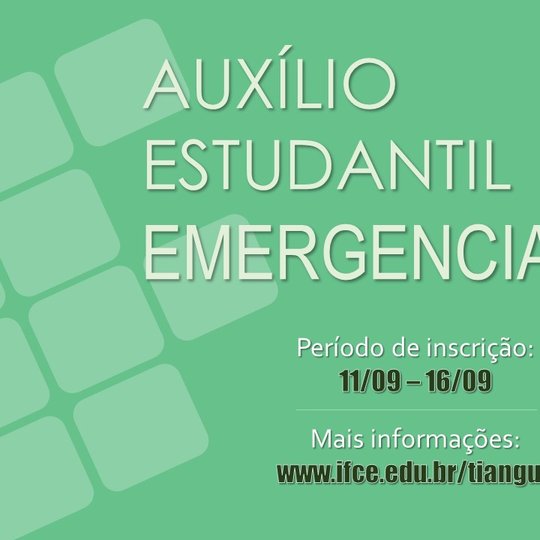 #11367 IFCE Tianguá lança edital para concessão de auxílio emergencial