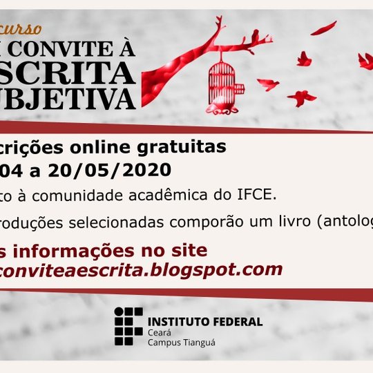#11421 IFCE Tianguá lança concurso literário