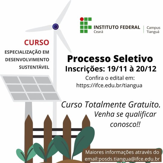 #11505 IFCE Tianguá lança edital de 1º curso de especialização do campus