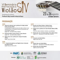 #14662 VI Seminário Internacional de Violão está com inscrições abertas