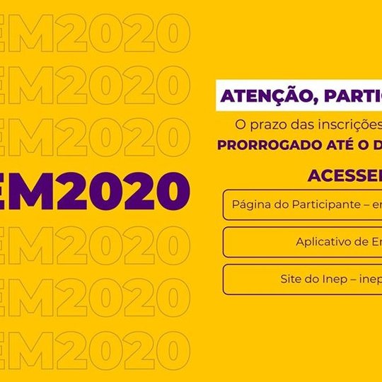 #14672 Prazo para inscrição no Enem é prorrogado até 27/05