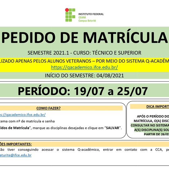 #15675 Pedido de matrícula e questionário de ensino remoto