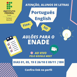 #15761 Campus Baturité promove aulões de preparação para o Enade 2021