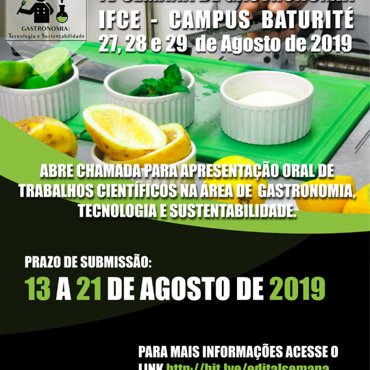 #16135 Semana de Gastronomia recebe inscrições