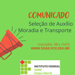 #16242 Baturité lança edital de auxílio moradia e transporte
