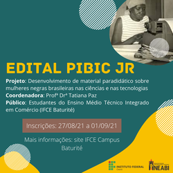 #16286 Campus Baturité abre seleção para bolsista do PIBIC JR 2021