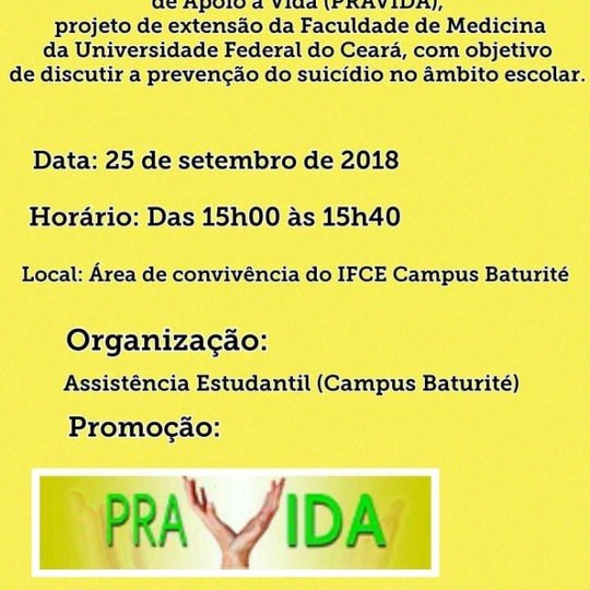 #16297 Baturité promove ações durante Setembro Amarelo