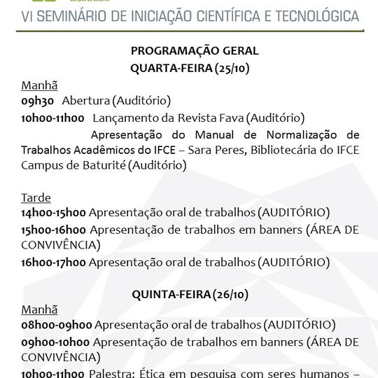 #16320 Seminário de Iniciação Científica - Semic 2017, acontece a partir desta quarta-feira