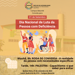 #16340 NAPNE campus Baturité realizará um evento com roda de conversa e palestra