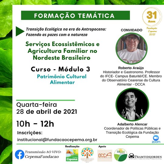 #16357 Docente do campus Baturité participa de evento sobre Patrimônio Cultural Alimentar