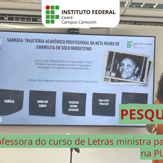 #18785 Professora do curso de Letras do IFCE Camocim ministra palestra na PUC-Rio