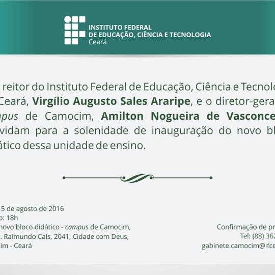 #19013 Camocim inaugura novo bloco didático