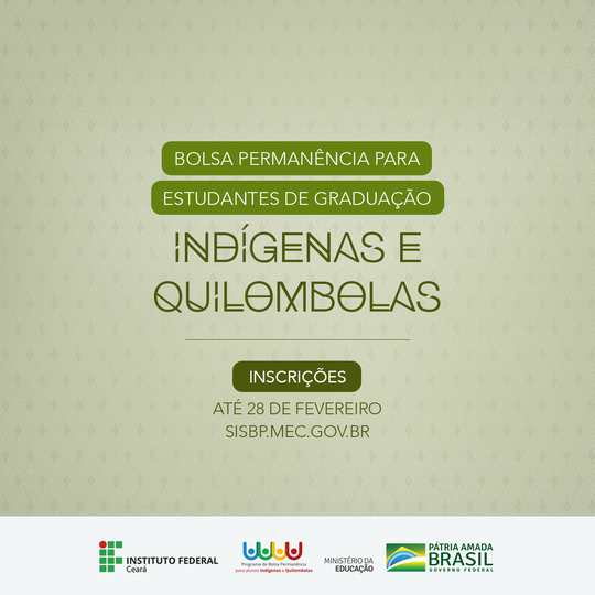 #19819 Inscrições abertas para Programa de Bolsa Permanência