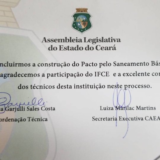 #19929 IFCE participou de Pacto do Saneamento Básico