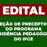 #2188 Cedro publica edital para preceptor da Residência Pedagógica