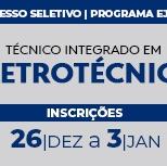 #2603 Aberta inscrição para Técnico em Eletrotécnica em Cedro
