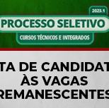 #2765 Disponível lista de vagas remanescentes em Cedro