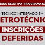 #2789 Divulgada lista de inscrições deferidas em Cedro