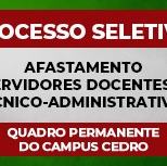 #2794 Cedro publica edital de afastamento