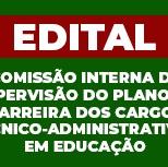 #2927 Cedro publica edital de Comissão supervisora da carreira dos TAE