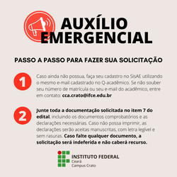 #4701 IFCE lança edital para concessão de auxílio emergencial