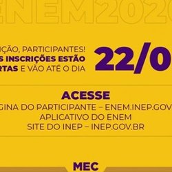 #4717 Enem: inscrições abertas até 22 de maio