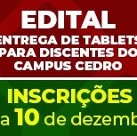 #5674 Cedro publica edital de entrega de tablets