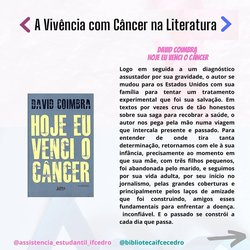 #6075 Postagem indica obras literárias sobre a vivência com câncer