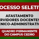 #6111 Cedro publica edital de afastamento
