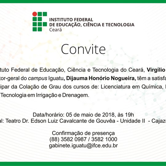 #6635 Iguatu promove solenidade de colação de grau