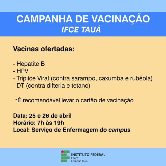 #8524 Tauá promove campanha de vacinação