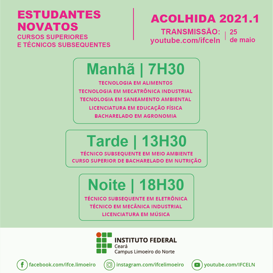 #9821 Limoeiro acolhe novos alunos do semestre 2021.1