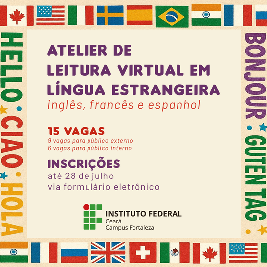 Atelier lingua estrangeira nova data