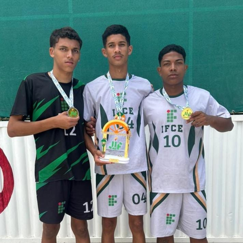 Atletas representaram o campus no JIF Nordeste (Jaislan, Manoel e Vander)