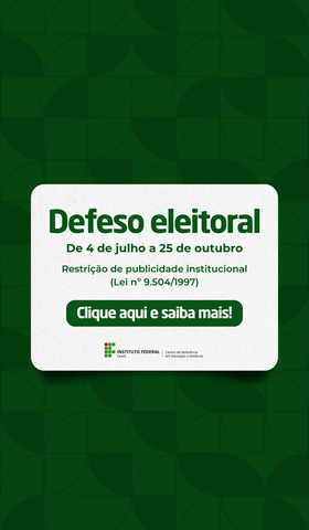 Aviso - Defeso eleitoral