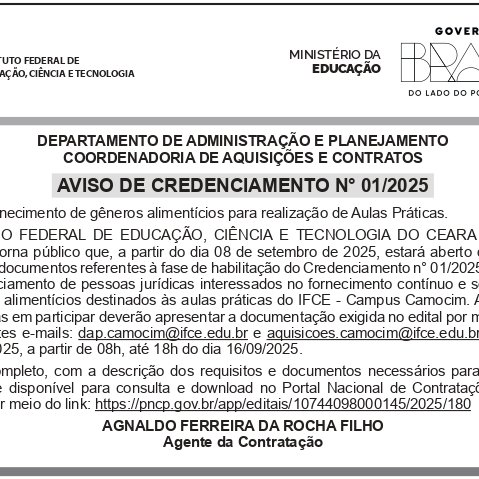 [Camocim] Credenciamento de empresas