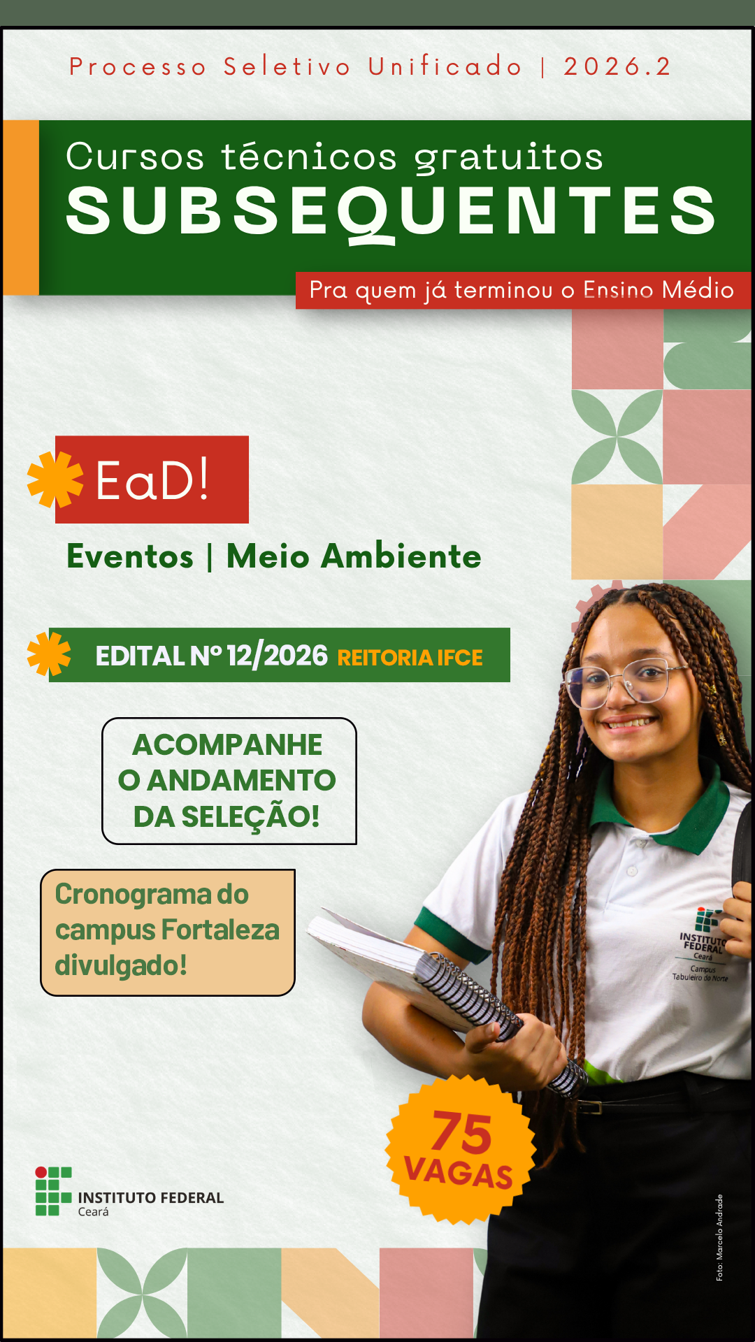 FOR imagem PS téc. ead 2026.2 acompanhe o Edital 12/2026 PROEN