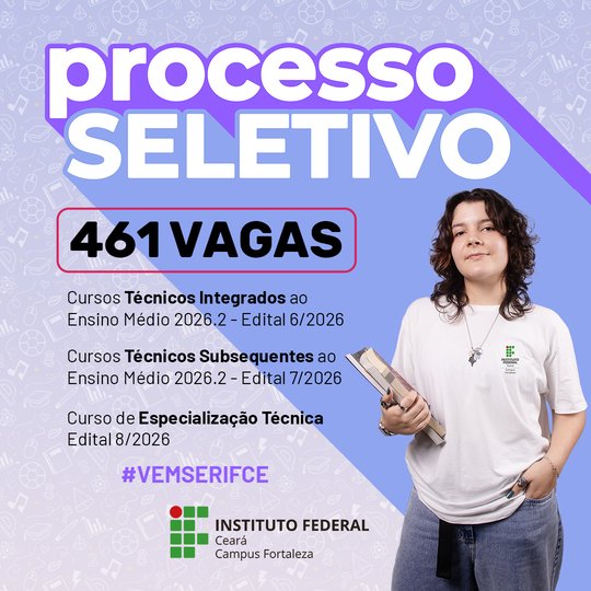 FOR processo seletivo 2026.2 cursos técnicos e pós-técnicos