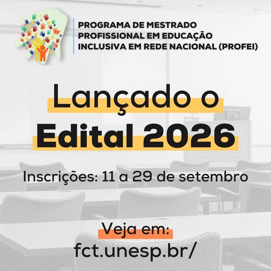 Feed - PROFEI 2026 - Lançamento do edital