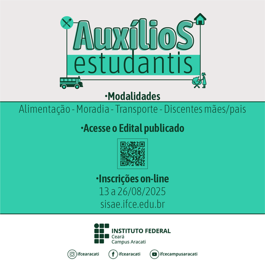 Edital de auxílios estudantis 2025.2