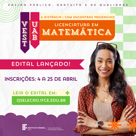 Porta Notícia - Vest. UAB - Matemática - Lançamento de edital