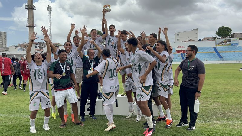 Time masculino de futebol do IFCE foi campeão do JIF Nordeste. Foto: Divulgação