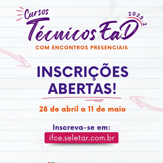 PS cursos técnicos EaD 2025.2