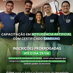 Inscrições prorrogadas