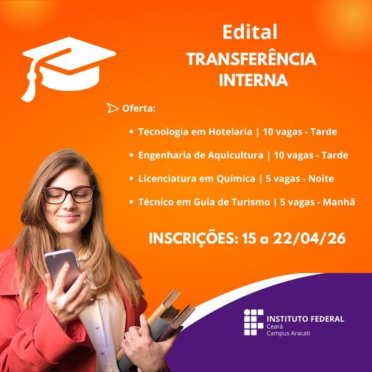 Post mídias sociais - Transferência interna 2026.2