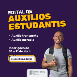 Edital de auxílios 2025 - Crato