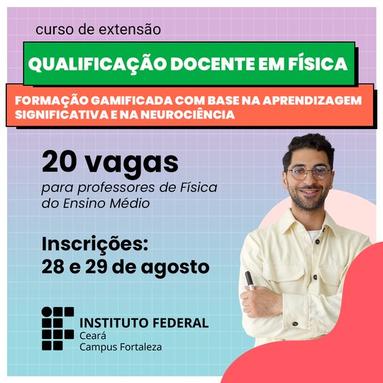 curso extensão qualificação docente física