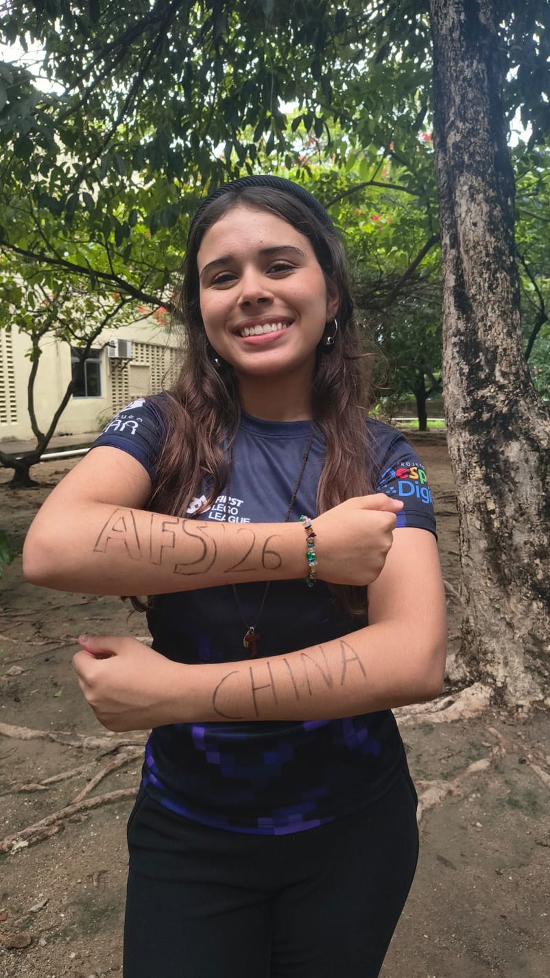 Estudante do curso técnico integrado em Química foi selecionada para intercâmbio na China. Foto: arquivo pessoal